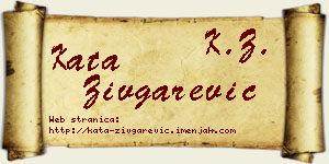 Kata Zivgarević vizit kartica